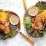 fried chicken with lettuce