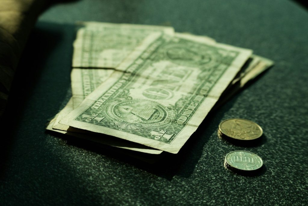 a stack of paper money