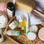 assorted plastic bottles on brown woven basket