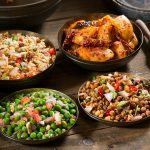 cooked food on black ceramic bowl