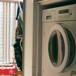 white front load washing machine