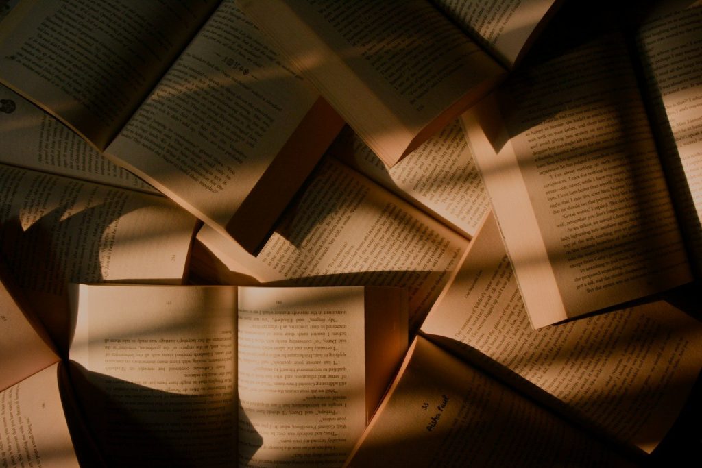 brown books closeup photography