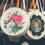 photo of assorted-color-and-pattern wicker bags